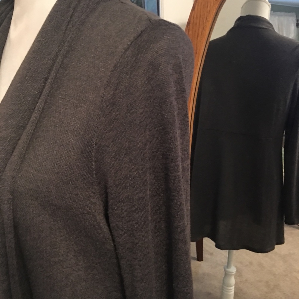 Gray cascade sweater